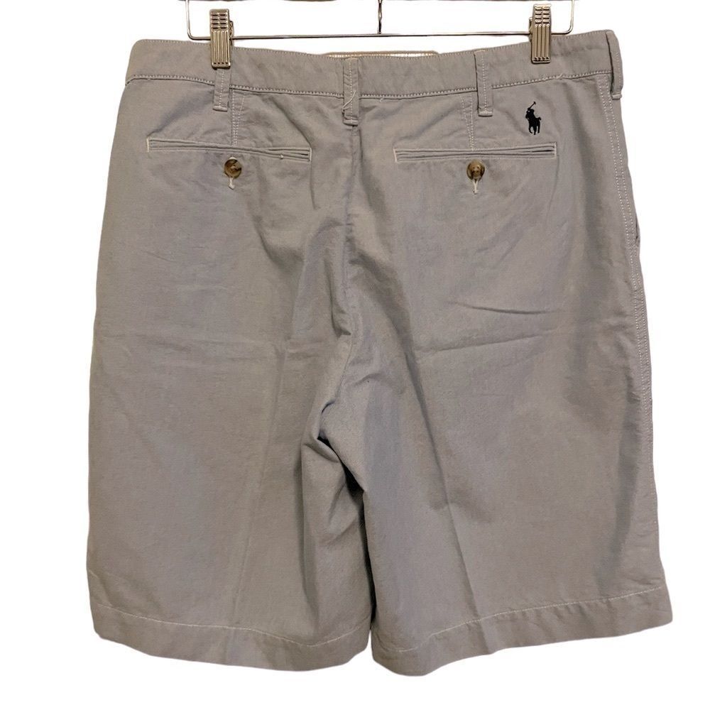 Polo by Ralph Lauren Light Gray Men’s Flat Front Chino Shorts - Picture 2 of 4